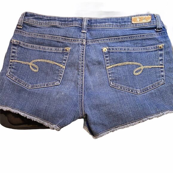 Girls Justice Rhinestone Cutoff Denim Shorts 18R - Picture 5 of 5